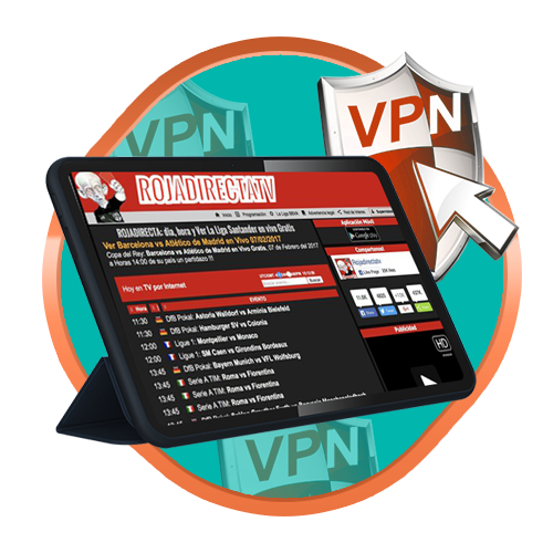 Rojadirecta online con una VPN