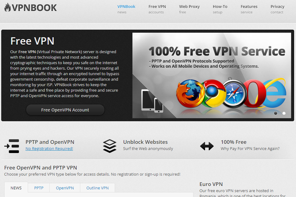 Screenshot VPNBook