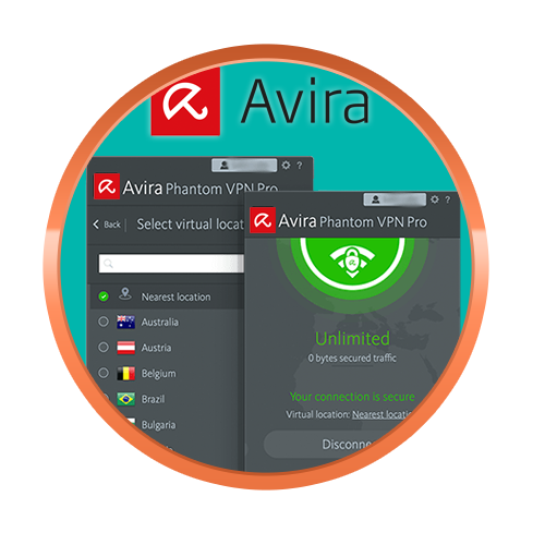 Avira Phantom VPN servidores