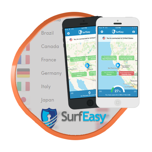 SurfEasy VPN servidores